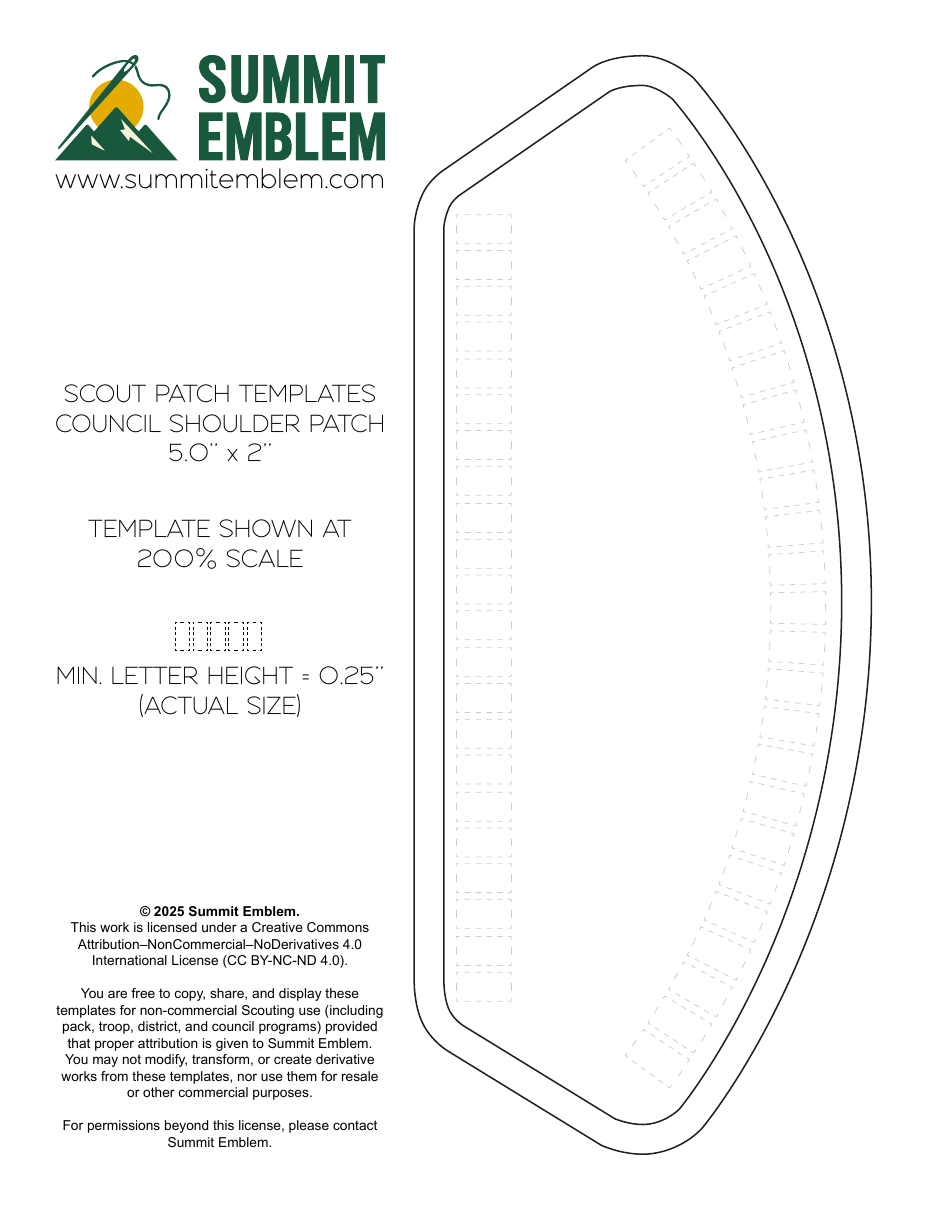 Council Shoulder Patch design template preview