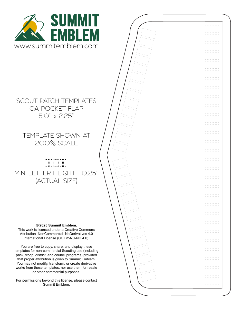 OA Pocket Flap design template preview