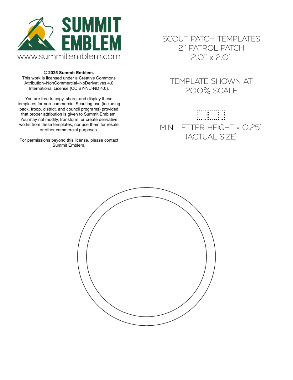 Patrol Patch design template preview