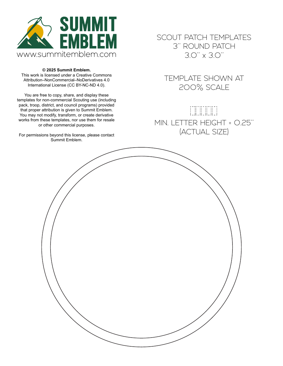Round Patch design template preview