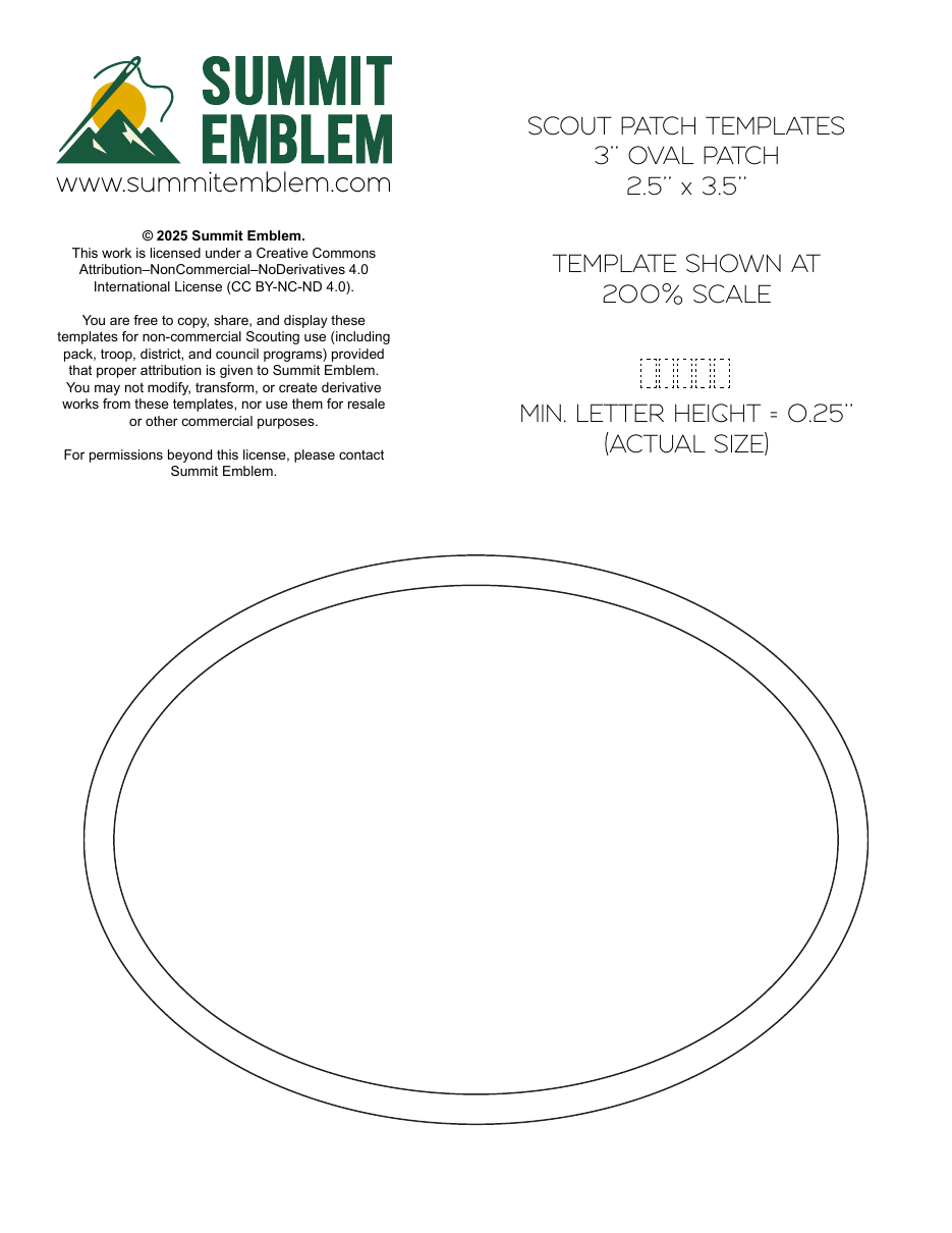 Oval Patch design template preview