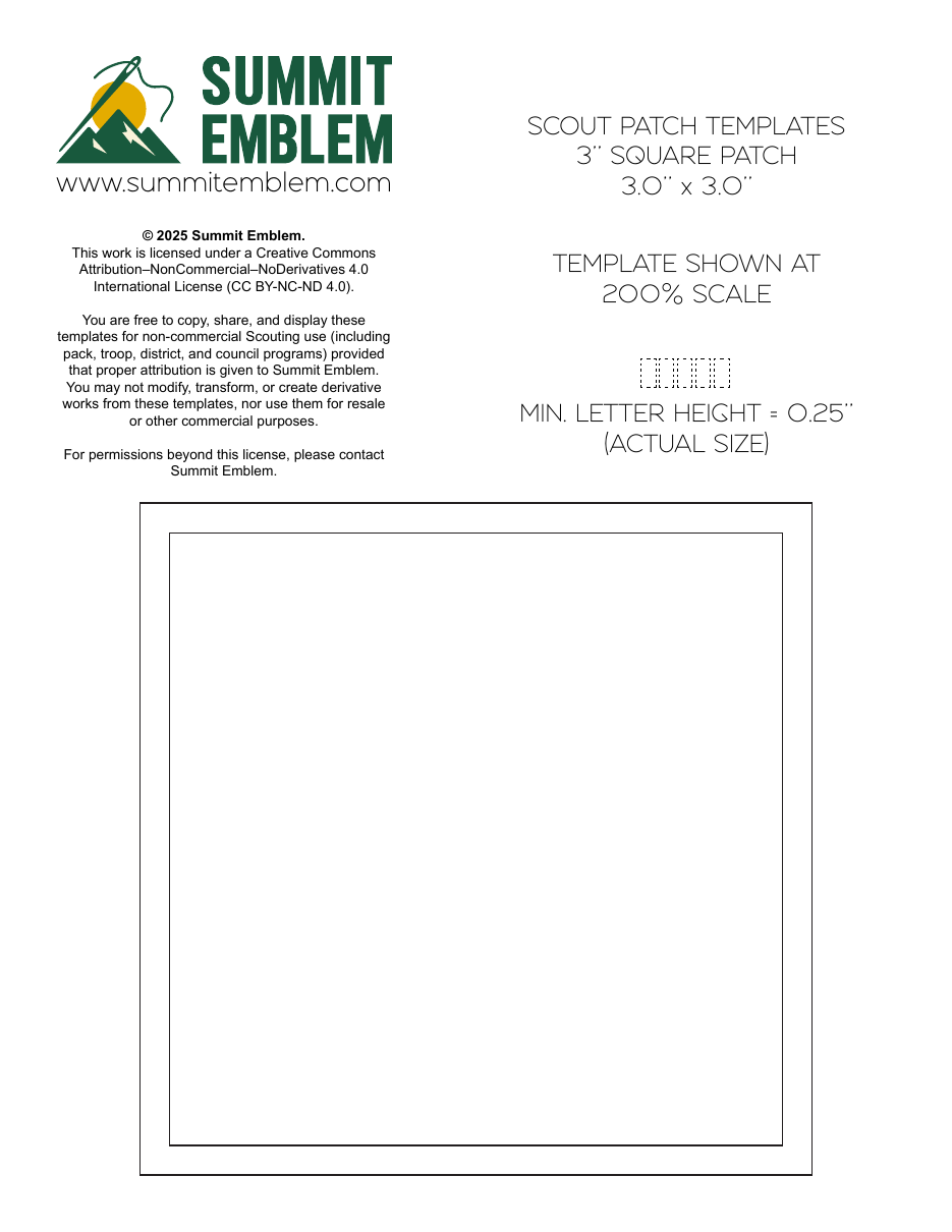 Square Patch design template preview