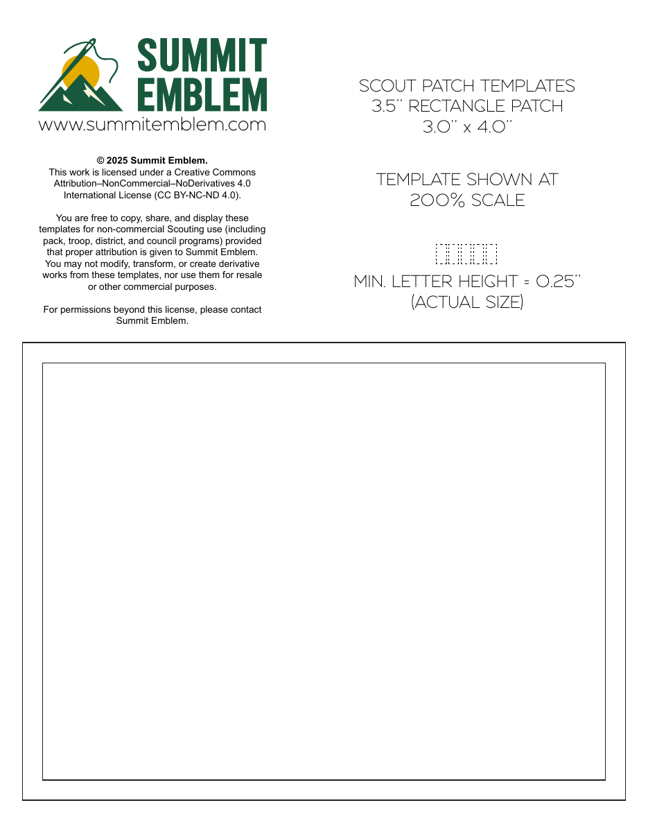 Rectangle Patch design template preview